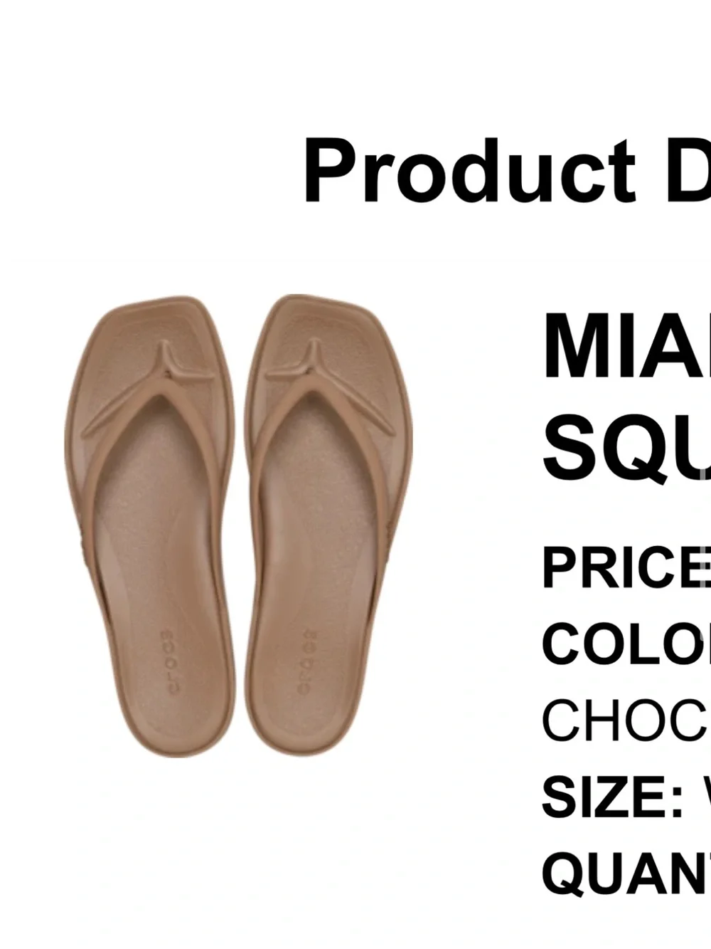 Crocs Miami Sandal size 9